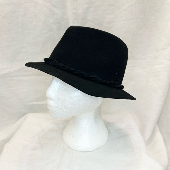 Urban Outfitters Staring at Stars Black Wool Fedora Panama Hat - Picture 4 of 14